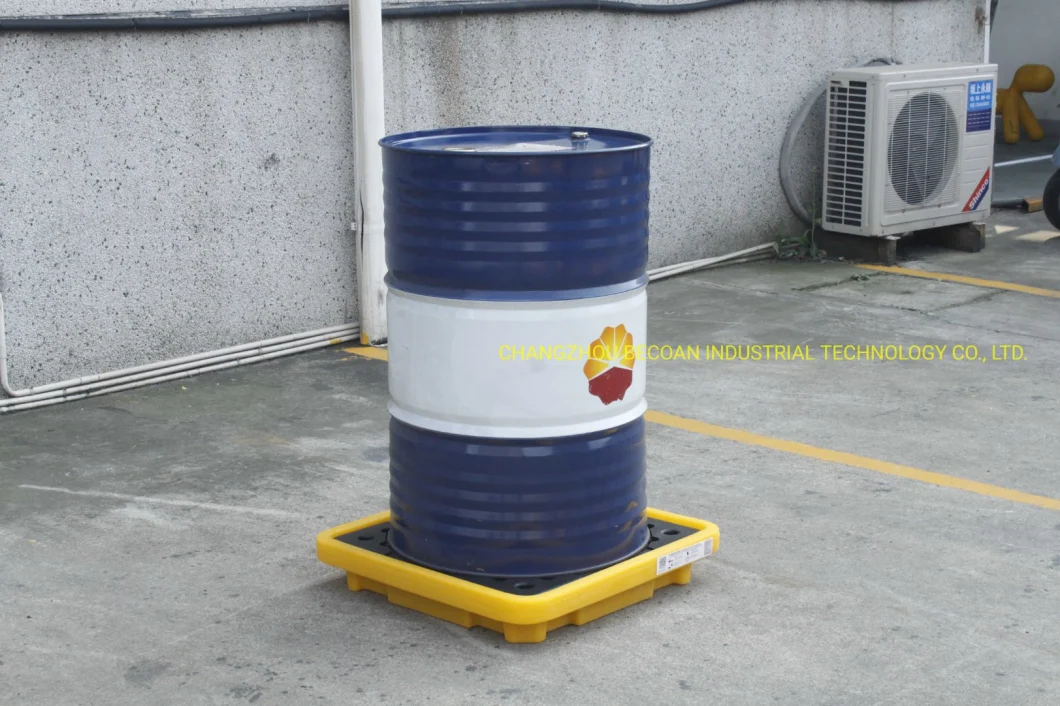 1/Single Drum Spill Containment Leak-Proof Plastic Pallet for Oil Drum