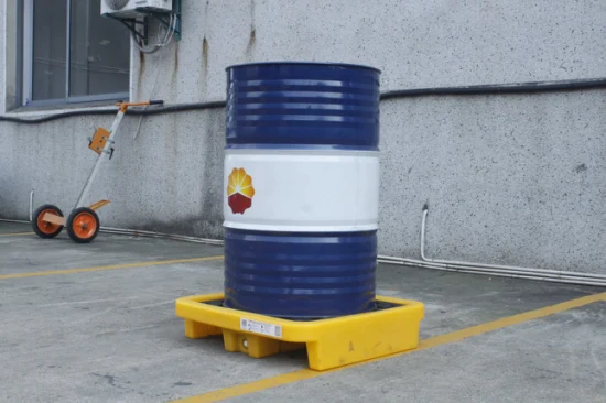 1/Palete de plástico à prova de vazamento para contenção de derramamento de tambor único para tambor de óleo